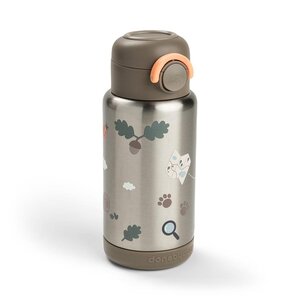 Done by Deer Insulated straw bottle Tiny trails 340ml Sand - Done by Deer
