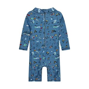 Color Kids Swimsuit L/S, AOP - UPF 60 - Color Kids