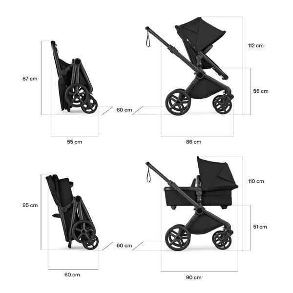 Bugaboo Cub 2in1 stroller set Black/Desert Taupe - Bugaboo