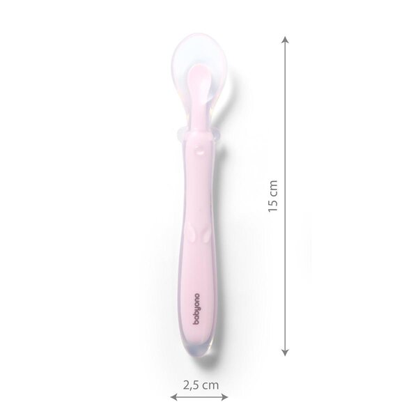 BabyOno silikoonist lusikas Pink - BabyOno