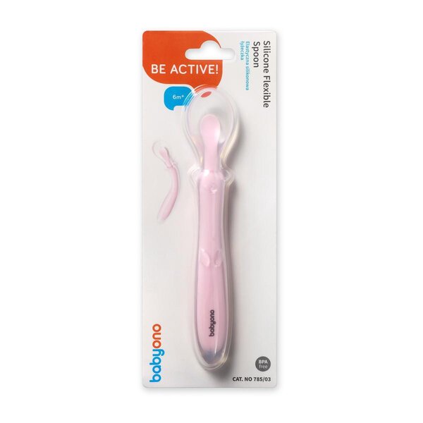 BabyOno silikoonist lusikas Pink - BabyOno