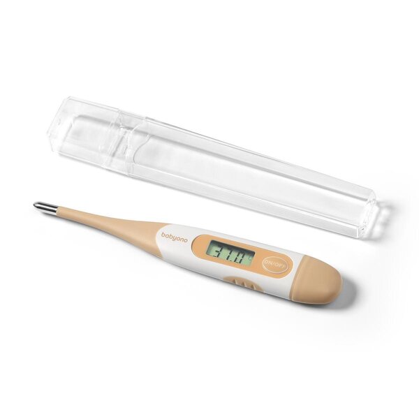 BabyOno digital thermometer with flexible tip Beige - BabyOno