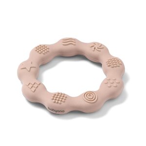 BabyOno silicone teether Ring Beige - BabyOno