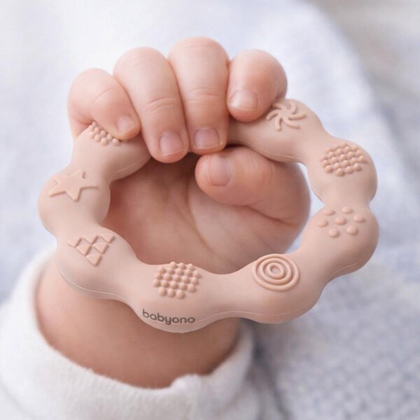 BabyOno прорезыватель для зубов Ring Beige - BabyOno