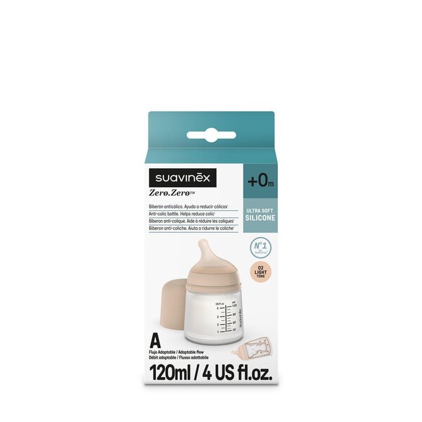 Suavinex Бутылочка для кормления Zero Zero 120ml, 0+m - Suavinex