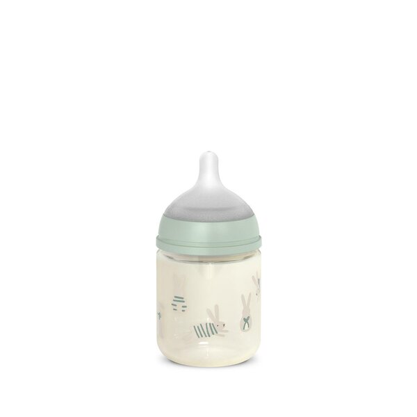 Suavinex Стеклянная бутылочка для кормления, 120ml Bunny Green - Suavinex