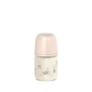 Suavinex klaasist lutipudel 120ml, Bunny Pink - Suavinex