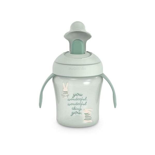 Suavinex nokaga tass 200ml, 6+ kuud, Bunny Green - Suavinex