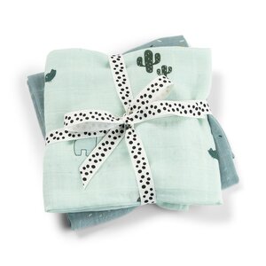 Done by Deer burp cloth 2-pack Lalee Blue - Done by Deer