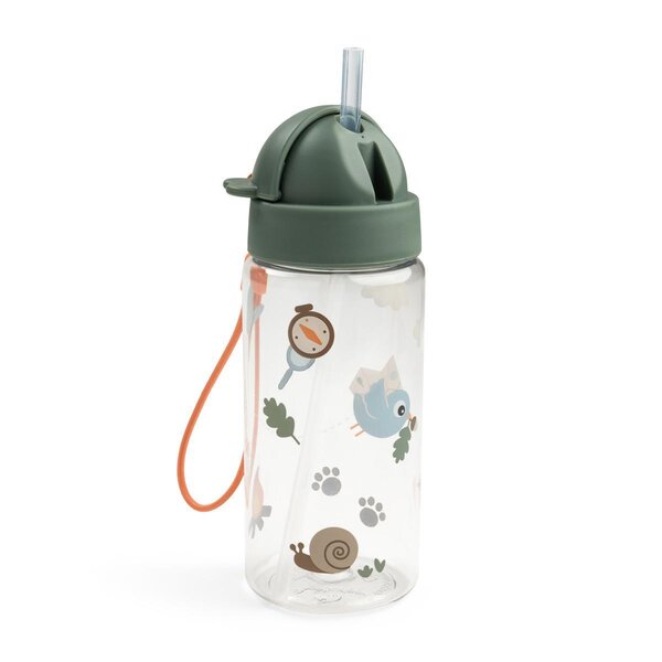 Done by Deer бутылочка с соломинкой Tiny trails 350ml, Green - Done by Deer