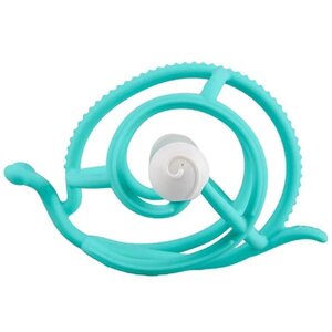 Mombella teether with Rattle Snail, Teal - Mombella