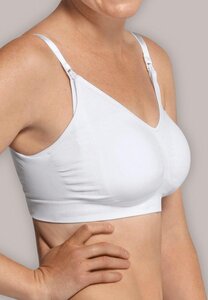 Carriwell Seamless Nursing Bra, S white - Mamalicious