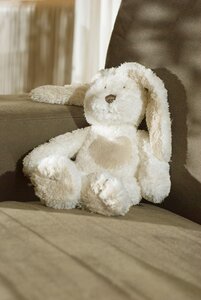 Teddykompaniet 1554-Teddy Cream Bunny, mini 24cm white - Fehn